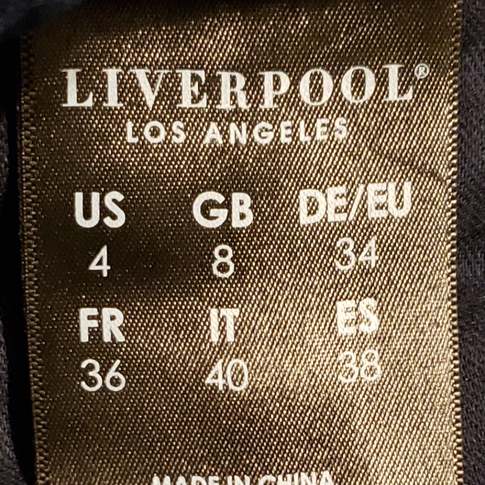 LIVERPOOL LA HIGH RISE  WASH BLUE JEANS SIZE 4/27 - Picture 11 of 14